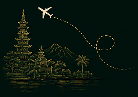 Asian architectural illustration