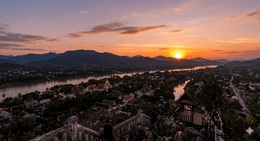 Mount Phousi Sunset View